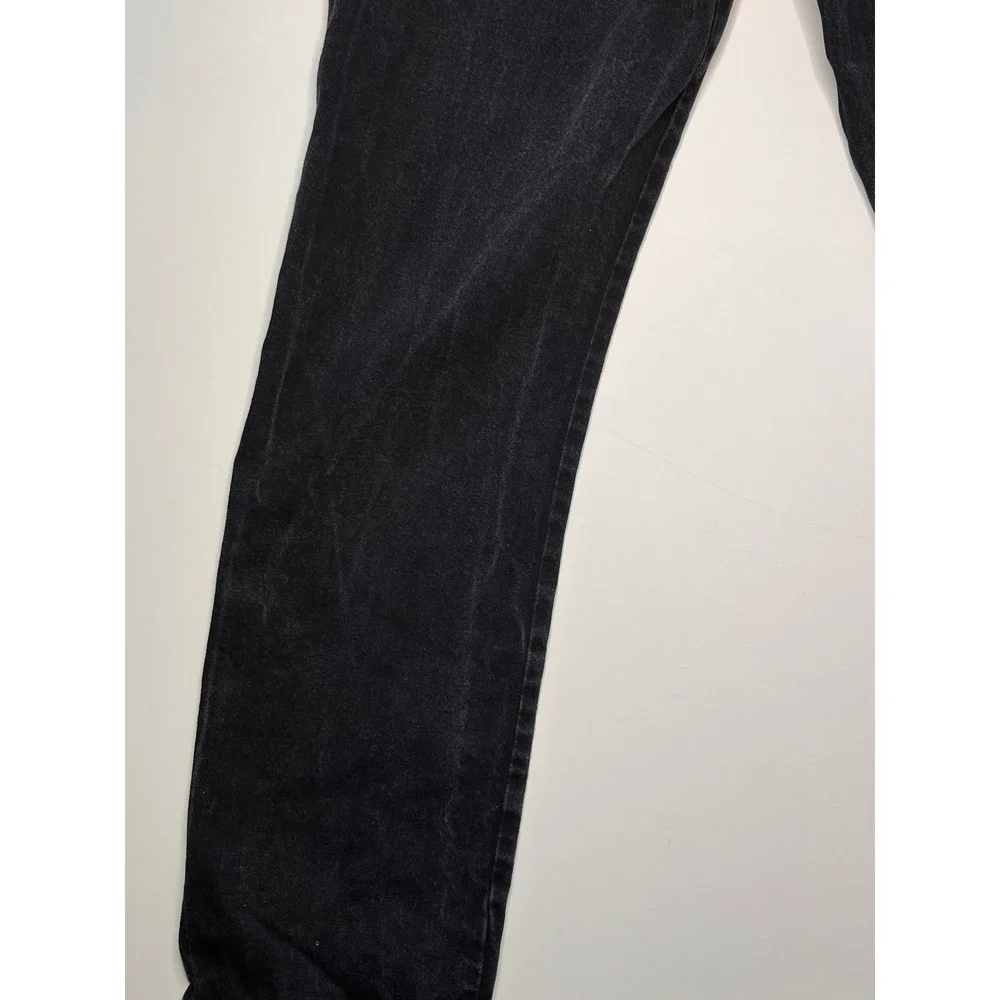 Wrangler Mens Black Denim Jeans Classic Fit Straight Leg 1013MWZWK Size 38x34 - Picture 6 of 10